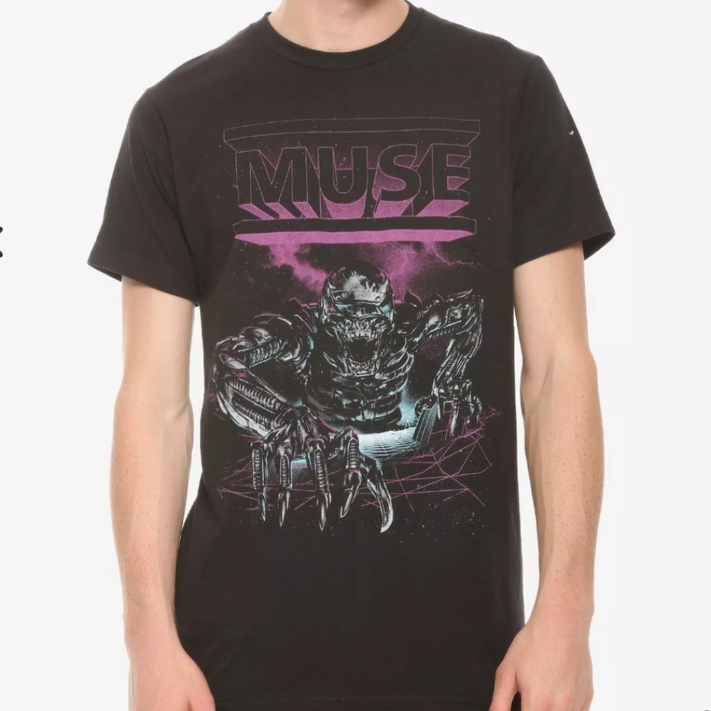 Tultex Black and Purple Graphic Tee